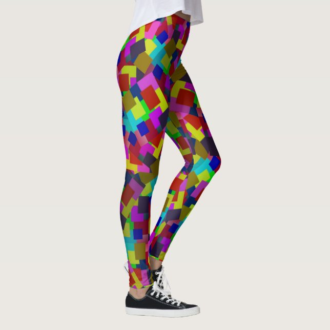 Abstrakt gefärbtes Muster Leggings (Rechts)