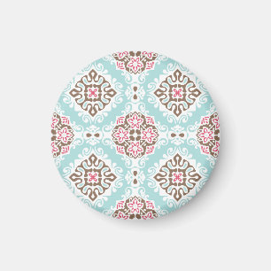 Abstrakt gekachelt: Vintage nahtloses Muster Magnet