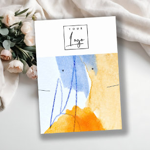 Abstrakt-Gelb-Blau-Art-Logo Visitenkarte