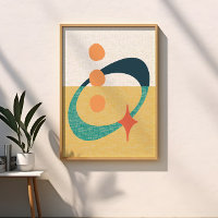Abstrakt-gelb, orange, Aquamarin
