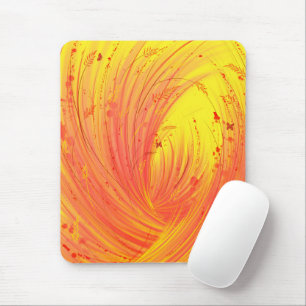 Abstrakt-gelb-orange-verzauberter Garten Mousepad