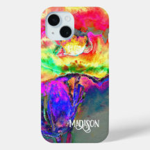 Abstrakt-gelb-rosa Aquarellmalerei