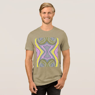 abstrakt gelb Tri-Blend shirt
