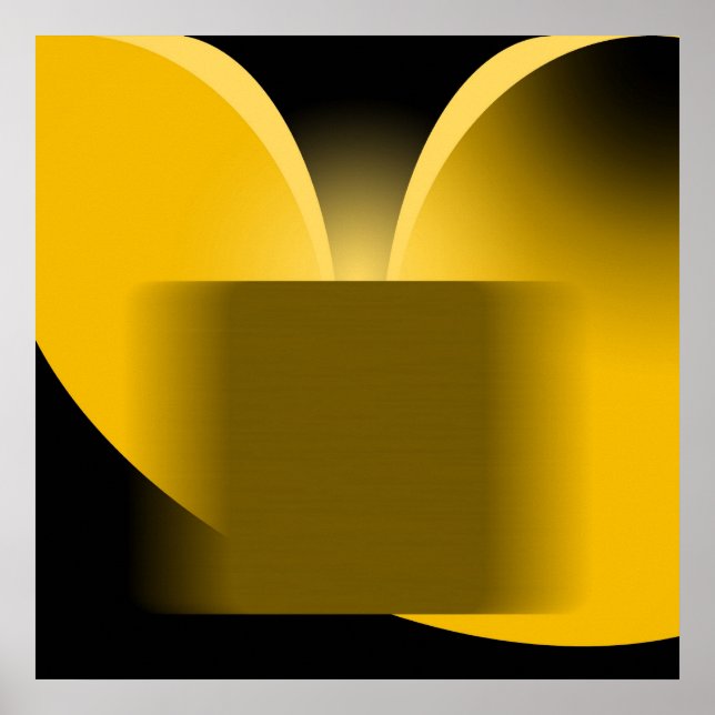 Abstrakt Gelbe Luxus mit schwarzer AP0004 Poster (Vorne)