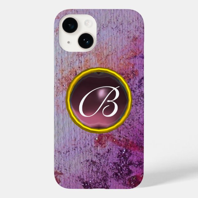 ABSTRAKT GEM MONOGRAM lila Case-Mate iPhone Hülle (Rückseite)