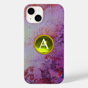 ABSTRAKT GEM MONOGRAM lila gelb Case-Mate iPhone 14 Hülle