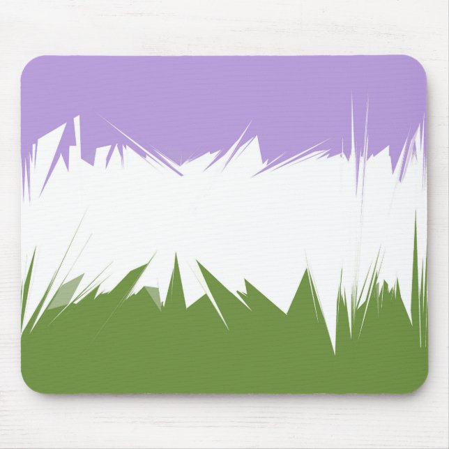 Abstrakt  Genderqueer-Pride-Flagge      Mousepad (Vorne)