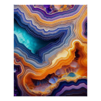 Abstrakt Geode Art - Farbenfrohe Steinschichten