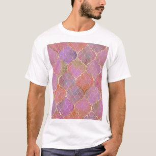 Abstrakt Geometrie: marokkanisches Goldwasser T-Shirt