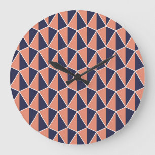 Abstrakt Geometrisch: Art Deco Nahtlos Große Wanduhr