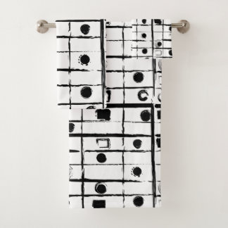 abstrakt geometrisch badhandtuch set