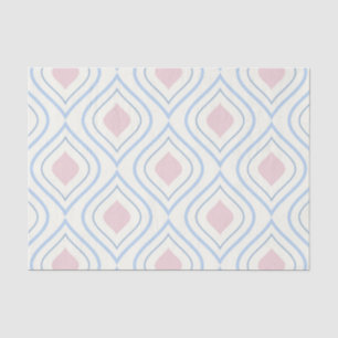 Abstrakt geometrisch, blau, rosa und weiß seidenpapier