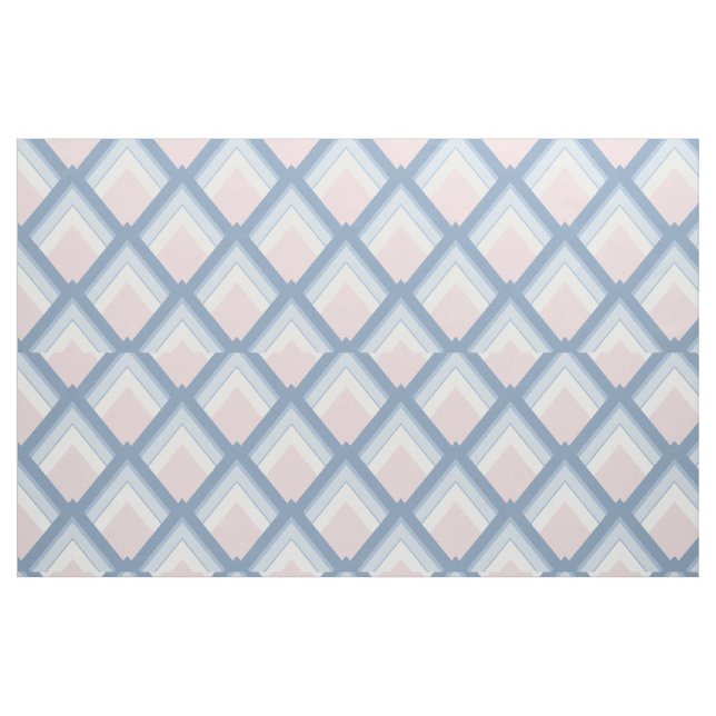 Abstrakt geometrisch, blau, rosa und weiß stoff (Fat Quarter (45,7 x 55,9 cm))