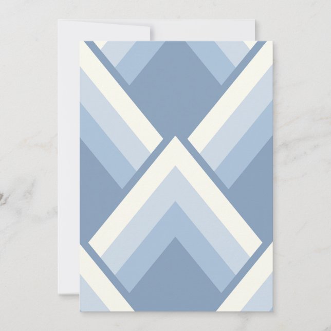 Abstrakt geometrisch, blau und weiß 2 (Vorderseite)
