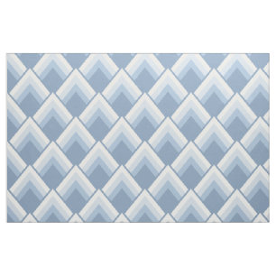 Abstrakt geometrisch, blau und weiß stoff
