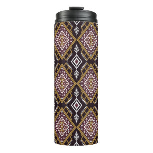 Abstrakt geometrisch, ethnisch, Tapeten-Design. Thermosbecher