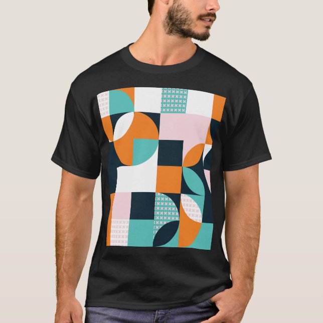 Abstrakt Geometrisch: Farbiger 3D-Effekt. T-Shirt (Vorderseite)