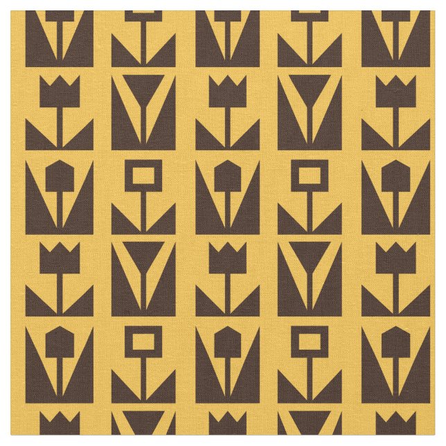Abstrakt geometrisch gelbes Muster Stoff (Nahaufnahme)