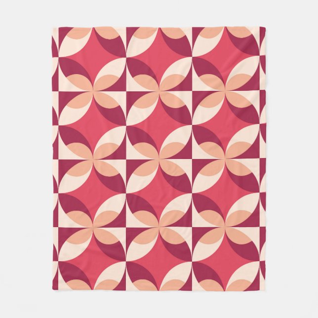 Abstrakt Geometrisch: Nahtloses Textildesign Fleecedecke (Vorderseite)