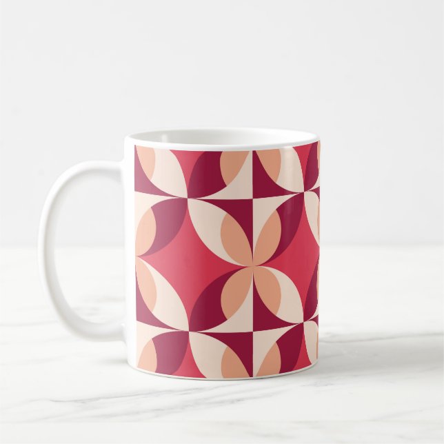 Abstrakt Geometrisch: Nahtloses Textildesign Kaffeetasse (Links)