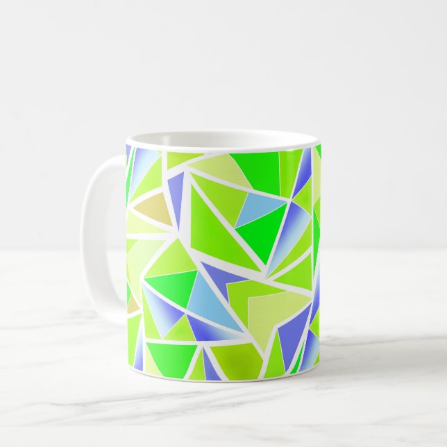 Abstrakt , geometrisch , polygonal kaffeetasse (Vorderseite Links)