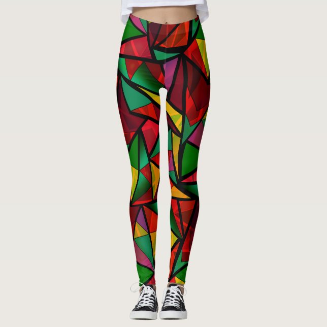 Abstrakt , geometrisch , polygonal leggings (Vorderseite)
