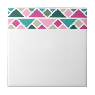 Abstrakt geometrisch rosa fuchsia türkis fliese