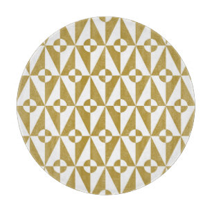 Abstrakt Geometrisch: Vintage Nahtloses Muster Schneidebrett