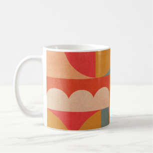 Abstrakt Geometrisch: Vintage Papierstruktur Kaffeetasse