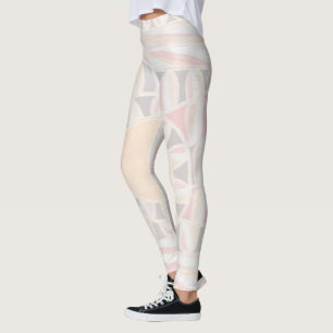 Abstrakt geometrisch weiß für SUN SOLAR ENERGIE Leggings
