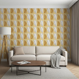 Abstrakt geometrische Art Silver Gold Gray Tiles Tapete