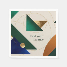 Abstrakt Geometrische Kunst Moderne minimalistisch Serviette