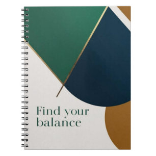 Abstrakt Geometrische Kunst Moderne Notebook-Spira Notizblock