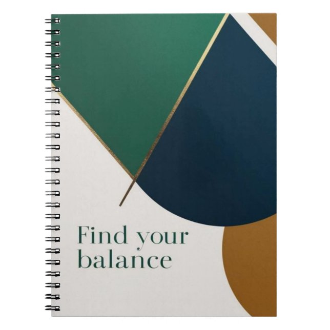 Abstrakt Geometrische Kunst Moderne Notebook-Spira Notizblock (Vorderseite)