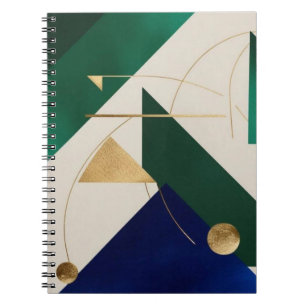 Abstrakt Geometrische Kunst Moderne Notebook-Spira Notizblock