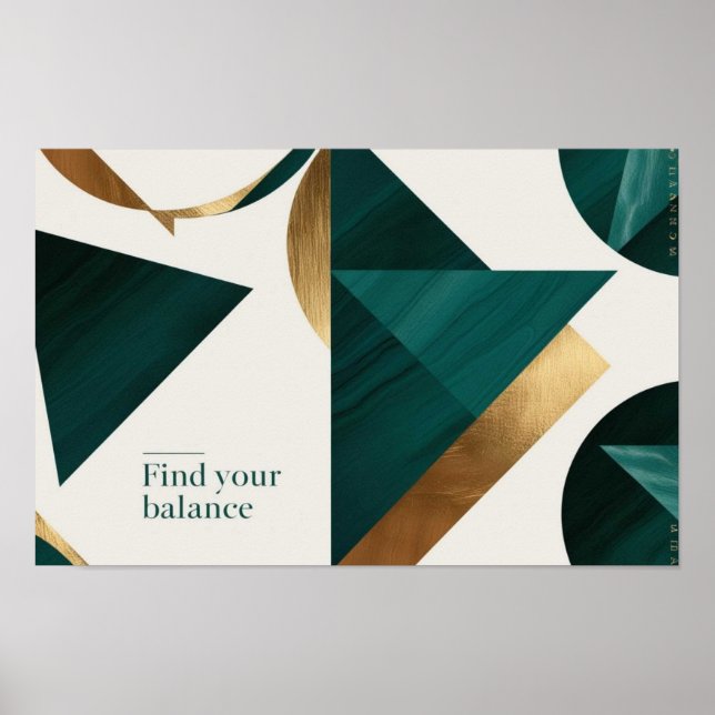 Abstrakt Geometrische Kunst Moderne Plakatminimali Poster (Vorne)