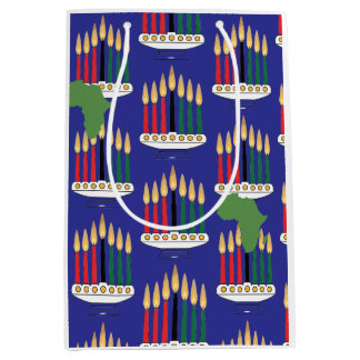 Abstrakt geometrische Kwanzaa-Geschenktasche Mittlere Geschenktüte