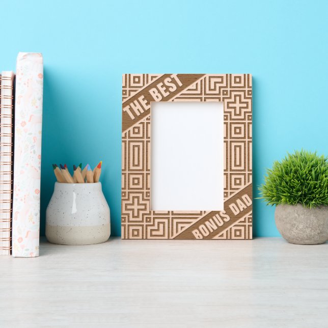Abstrakt geometrische Moderne Cool Der beste Bonus Geätzte Rahmen (Vorderseite)