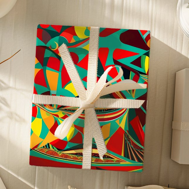 Abstrakt Geometrische moderne Geschenke für mexika Geschenkpapier (Abstract Geometric Modern Gifts for Mexican Moms Wrapping Paper)