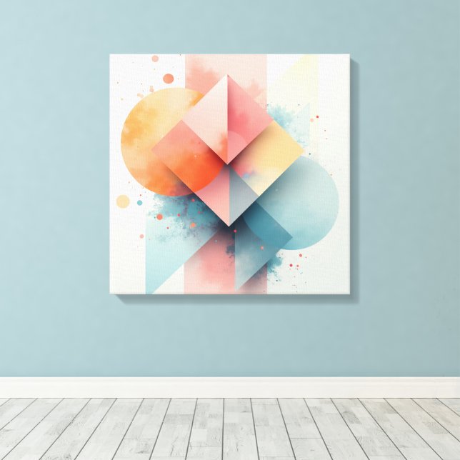 Abstrakt Geometrische moderne Leinwand (Insitu (Holzboden))
