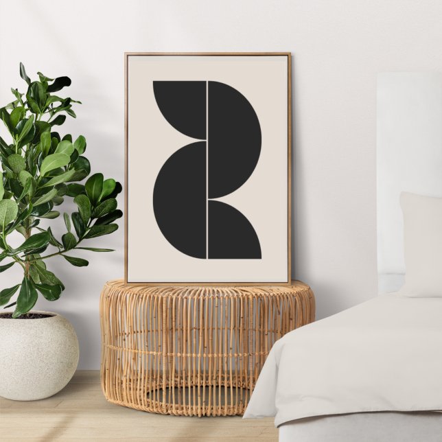 Abstrakt geometrische Moderne Minimal Bold Scandi Poster (Von Creator hochgeladen)