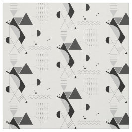 Abstrakt geometrische Schwarz-weiße Neuzeit Stoff