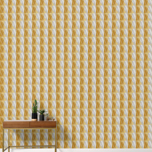 Abstrakt geometrische Silbergoldgraue kleine Quadr Tapete