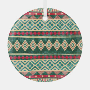 Abstrakt Geometrisches afrikanisches Stilmuster Ornament Aus Glas