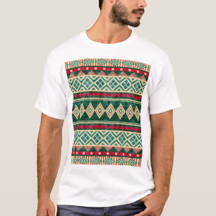 Abstrakt Geometrisches afrikanisches Stilmuster T-Shirt