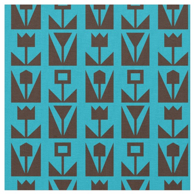 Abstrakt Geometrisches Blumenmuster Stoff (Nahaufnahme)