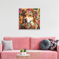 Abstrakt Geometrisches Dog-Portrait - Digitale Kun
