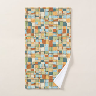 Abstrakt geometrisches Handtuch im Mid-Century-Mod