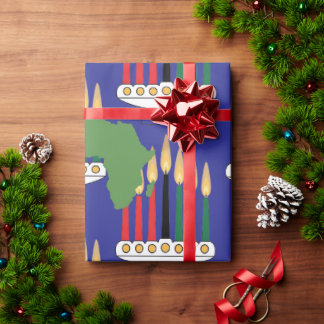 Abstrakt Geometrisches Kwanzaa Wrapping-Papier Geschenkpapier