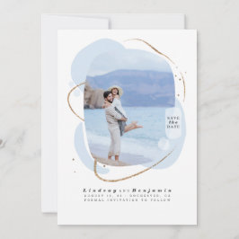 Abstrakt Geometrisches modernes Save the Date Foto